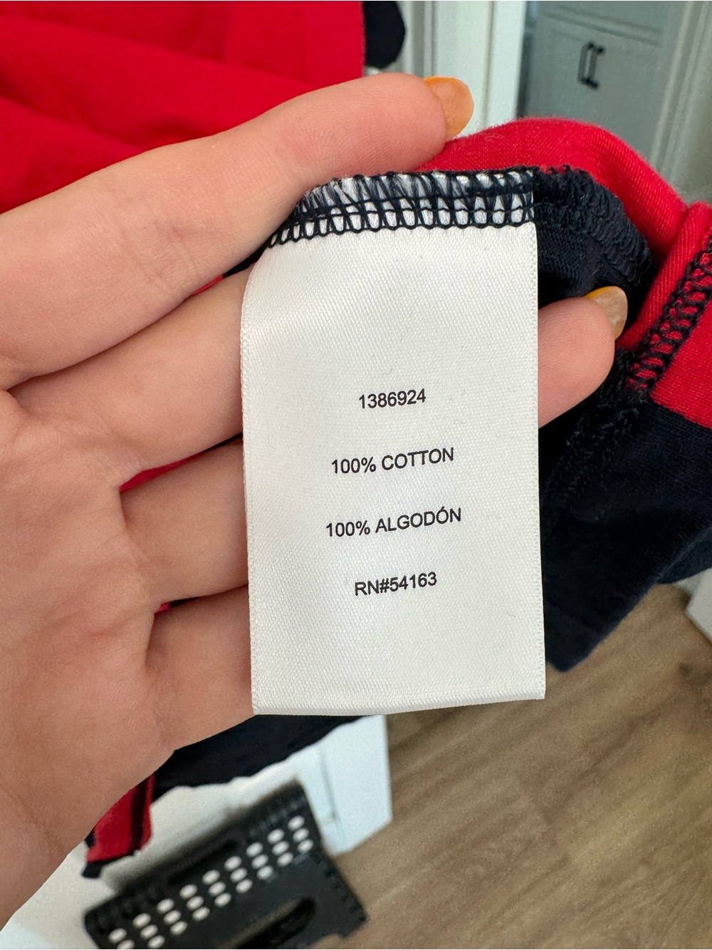 Tommy Hilfiger Navy, Red & White Colorblock Short Sleeve Tee - Picture 5 of 6